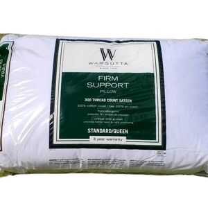 Brand New Wamsutta Firm Support 300 Thread Count Sateen Standard/Queen Pillow.